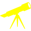 yellow telescope icon