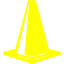 yellow traffic cone icon